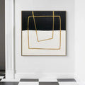 Obra de arte abstracto Geometric Golden óleo sobre lienzo Marte Gallery Llanogrande