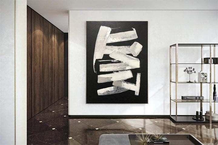 Obra de arte abstracto White Traces óleo sobre lienzo Marte Gallery Llanogrande