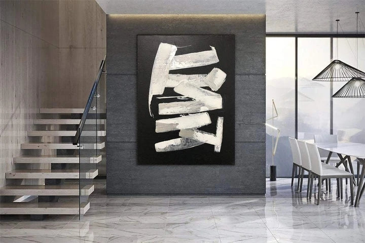Obra de arte abstracto White Traces óleo sobre lienzo Marte Gallery Llanogrande