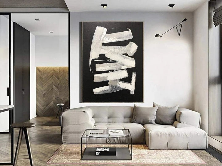 Obra de arte abstracto White Traces óleo sobre lienzo Marte Gallery Llanogrande
