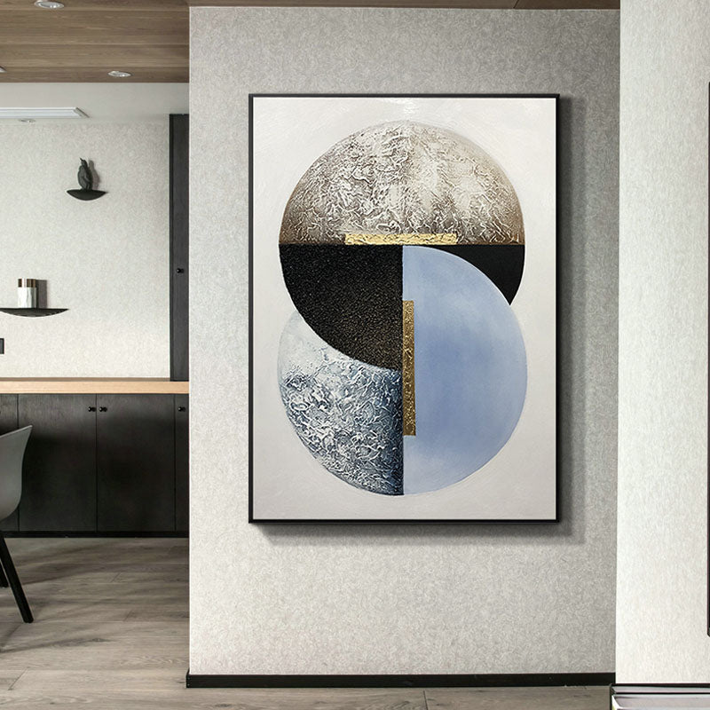 Obra de arte abstracto Moon Phases óleo sobre lienzo Marte Gallery Llanogrande