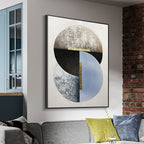 Obra de arte abstracto Moon Phases óleo sobre lienzo Marte Gallery Llanogrande