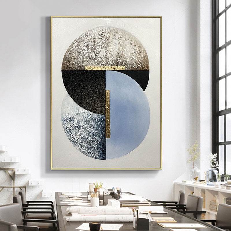 Obra de arte abstracto Moon Phases óleo sobre lienzo Marte Gallery Llanogrande