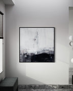 Obra de arte abstracto Shadow Peaks óleo sobre lienzo Marte Gallery Llanogrande