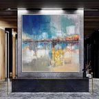 Obra de arte abstracto Six óleo sobre lienzo Marte Gallery Llanogrande
