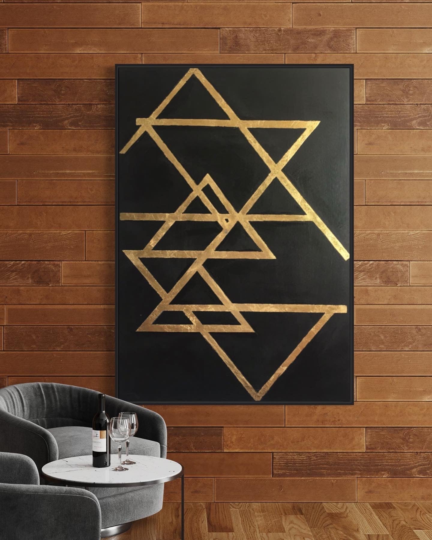 Obra de arte abstracto Egypt óleo sobre lienzo Marte Gallery Llanogrande