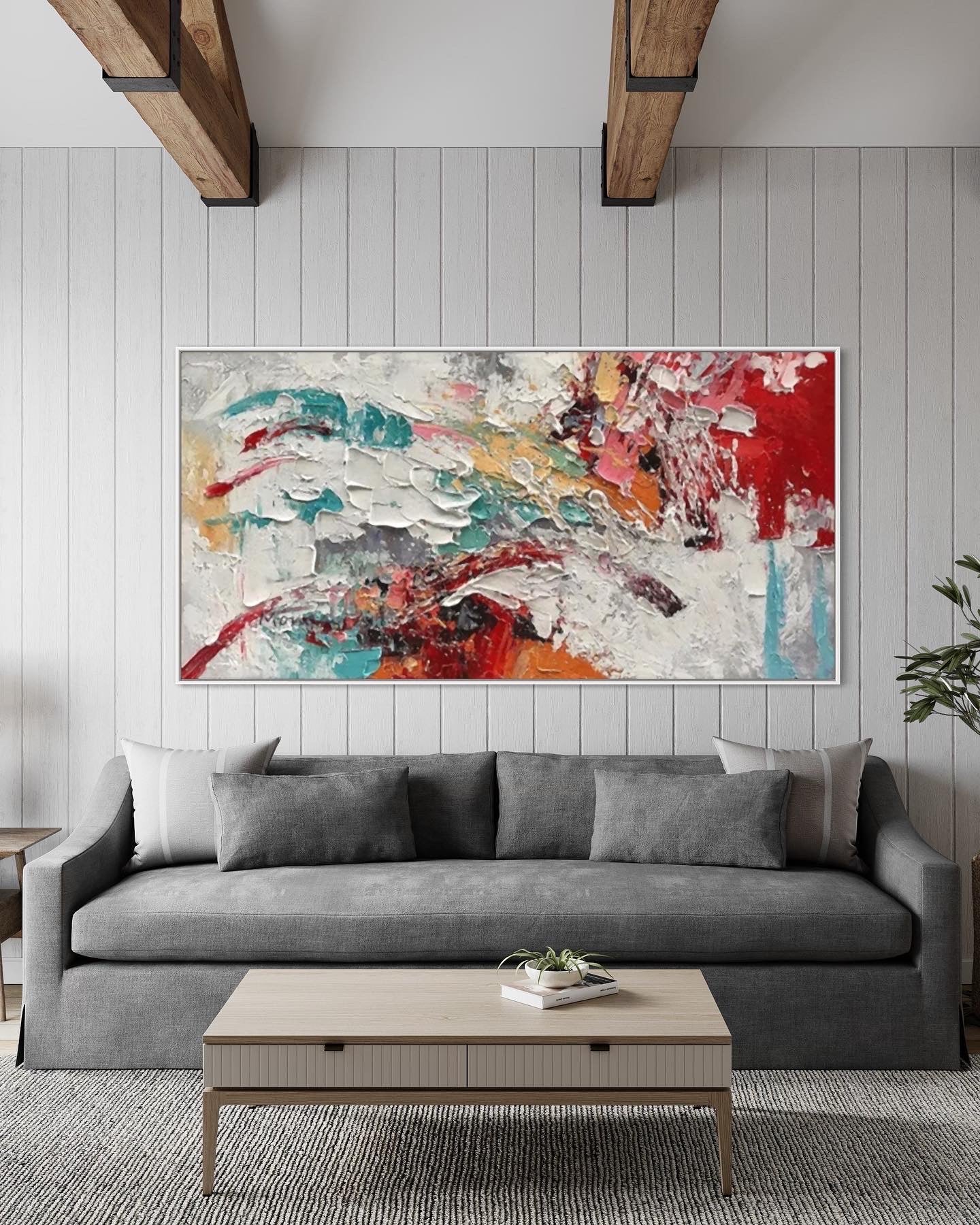 Obra de arte abstracto Chroma óleo sobre lienzo Marte Gallery Llanogrande