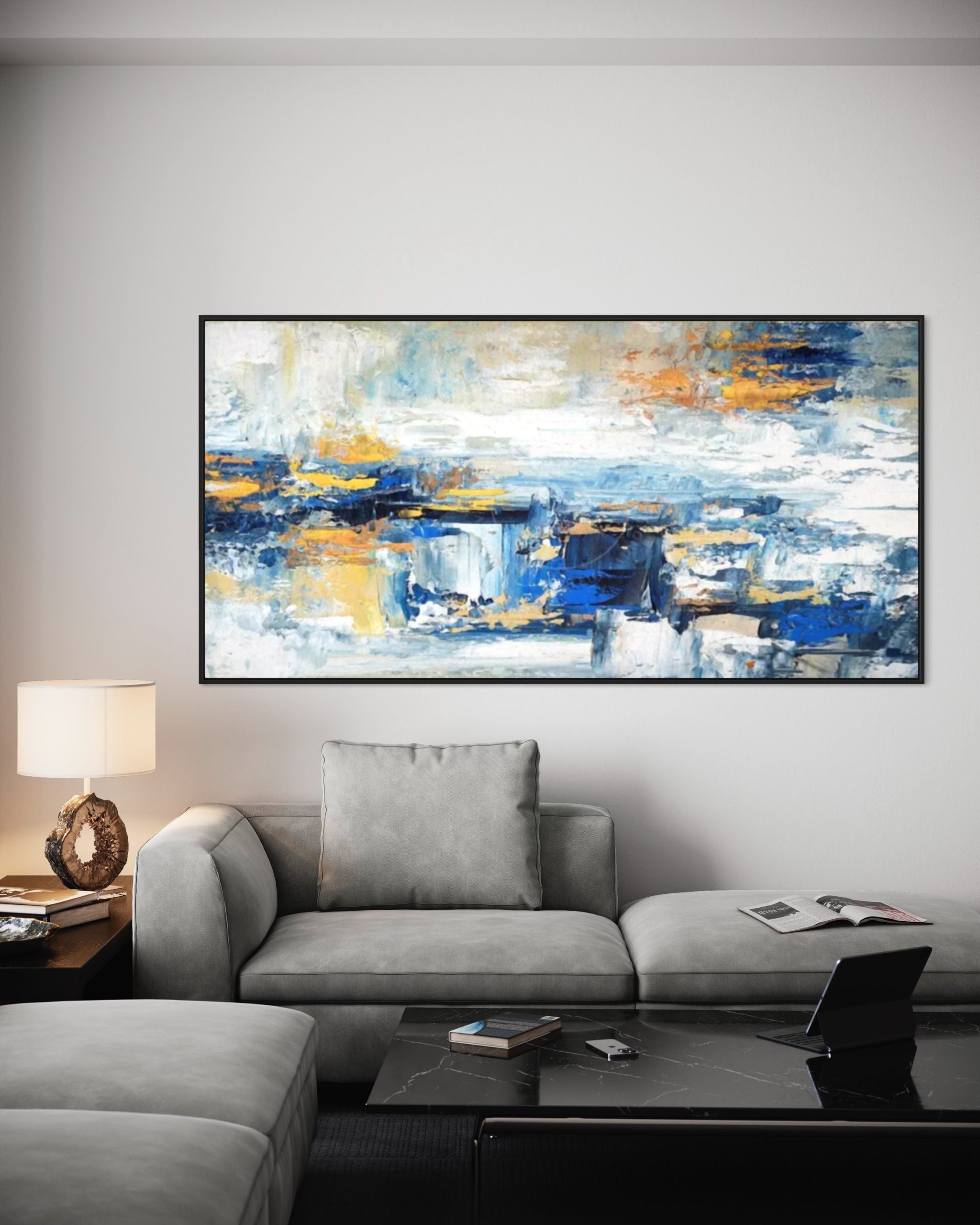 Obra de arte abstracto Harmony óleo sobre lienzo Marte Gallery Llanogrande