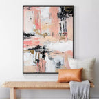Obra de arte abstracto Rose óleo sobre lienzo Marte Gallery Llanogrande