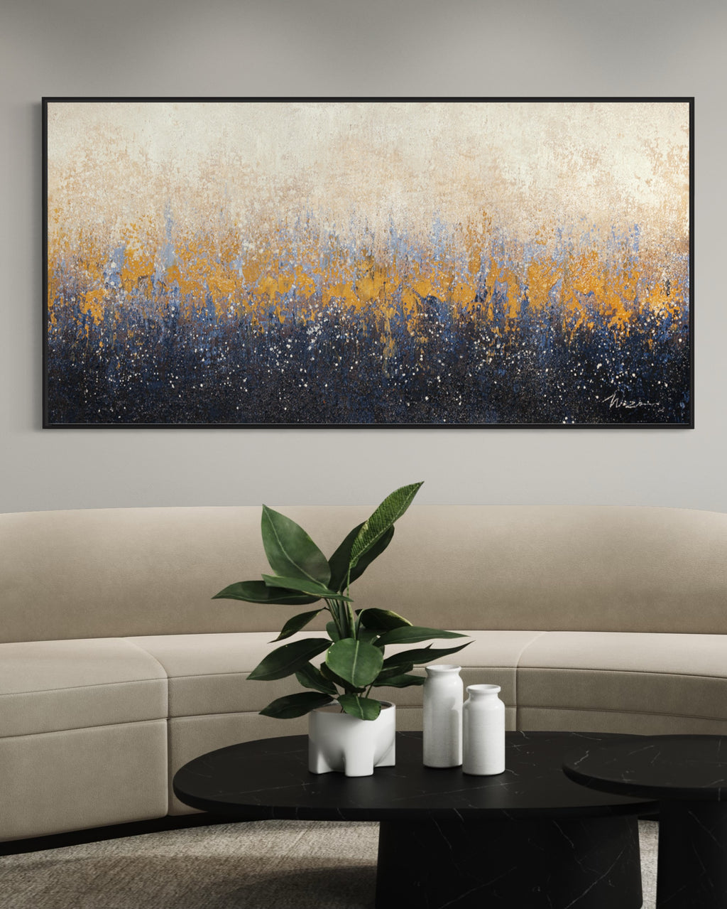 Obra de arte abstracto Ten óleo sobre lienzo Marte Gallery Llanogrande