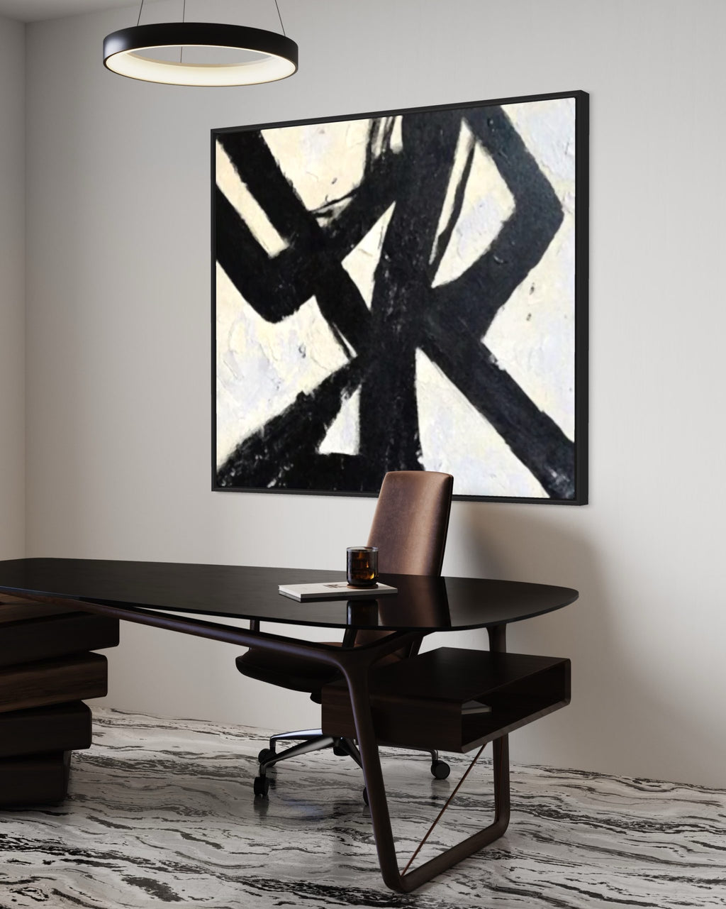 Obra de arte abstracto Anger óleo sobre lienzo Marte Gallery Llanogrande