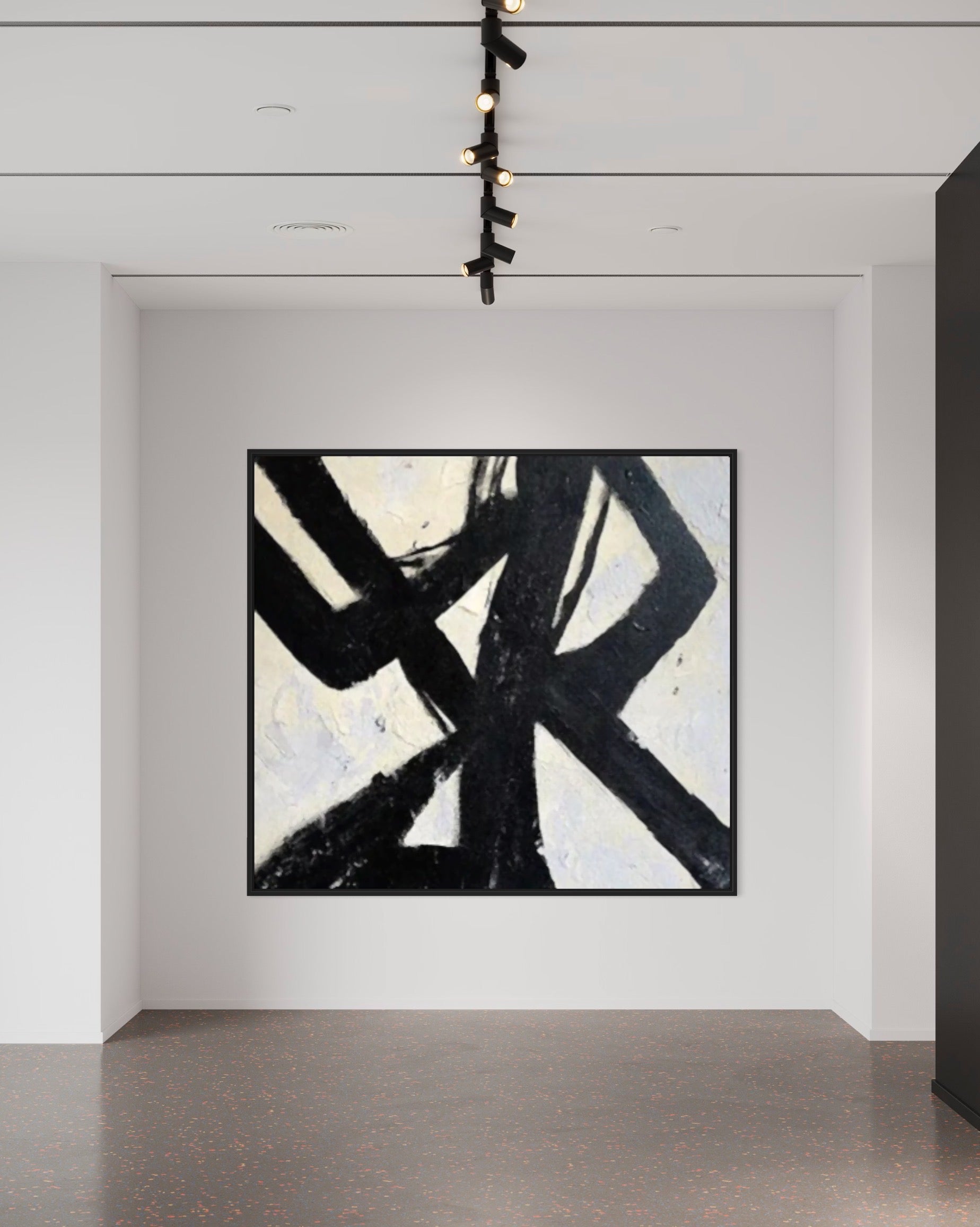 Obra de arte abstracto Anger óleo sobre lienzo Marte Gallery Llanogrande
