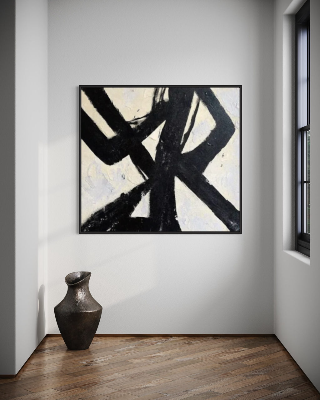 Obra de arte abstracto Anger óleo sobre lienzo Marte Gallery Llanogrande