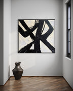 Obra de arte abstracto Anger óleo sobre lienzo Marte Gallery Llanogrande