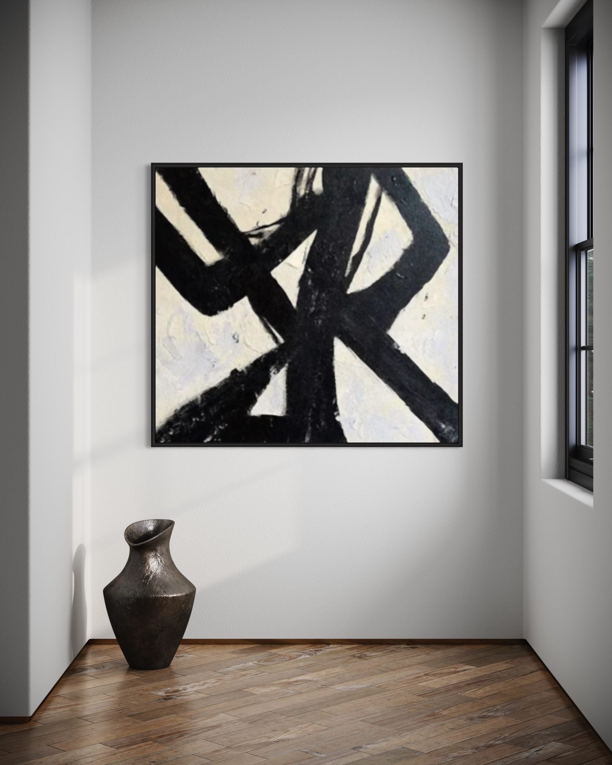 Obra de arte abstracto Anger óleo sobre lienzo Marte Gallery Llanogrande