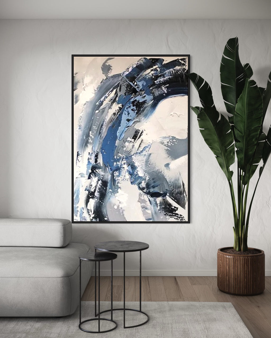 Obra de arte abstracto Artic óleo sobre lienzo Marte Gallery Llanogrande