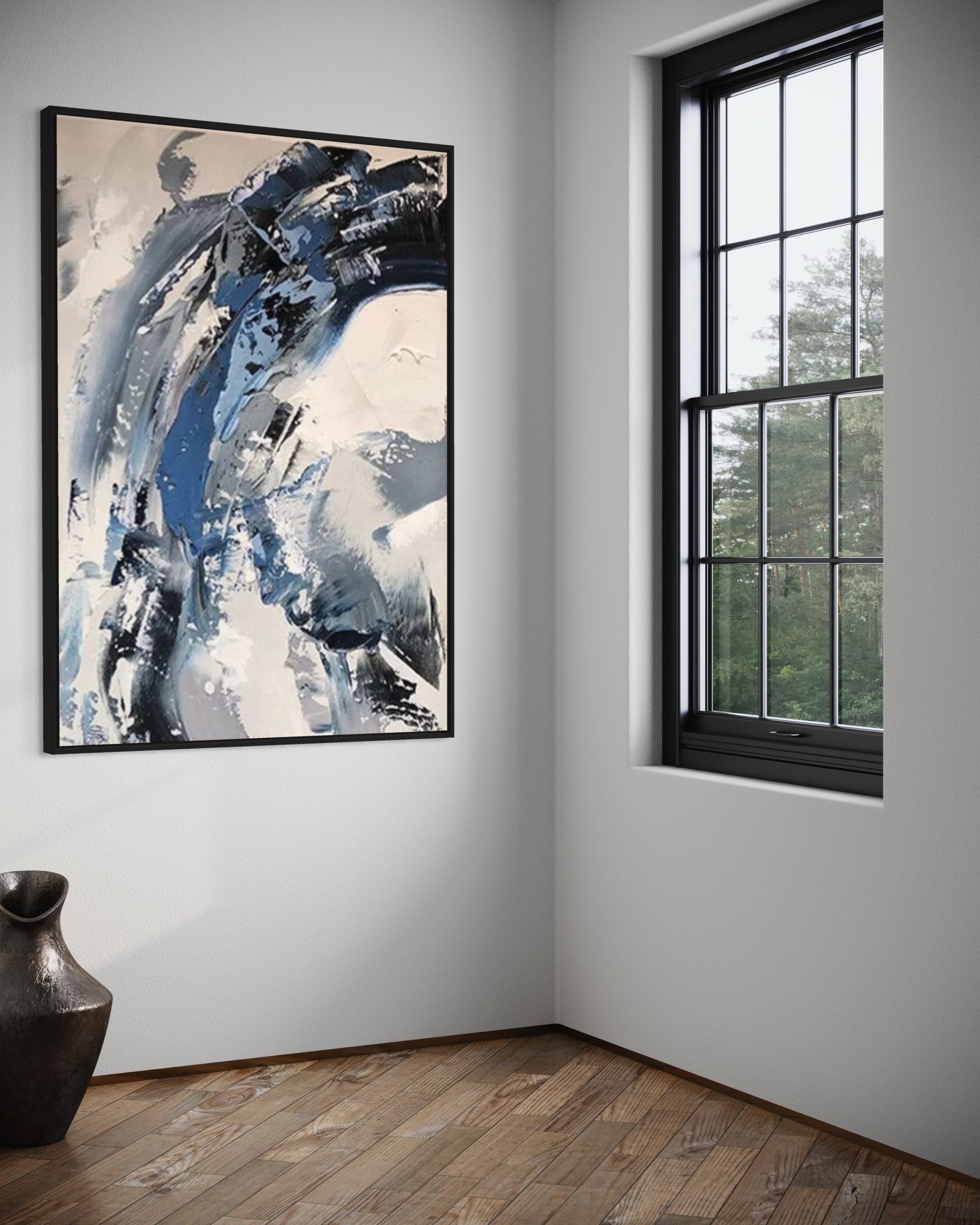 Obra de arte abstracto Artic óleo sobre lienzo Marte Gallery Llanogrande