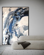 Obra de arte abstracto Artic óleo sobre lienzo Marte Gallery Llanogrande