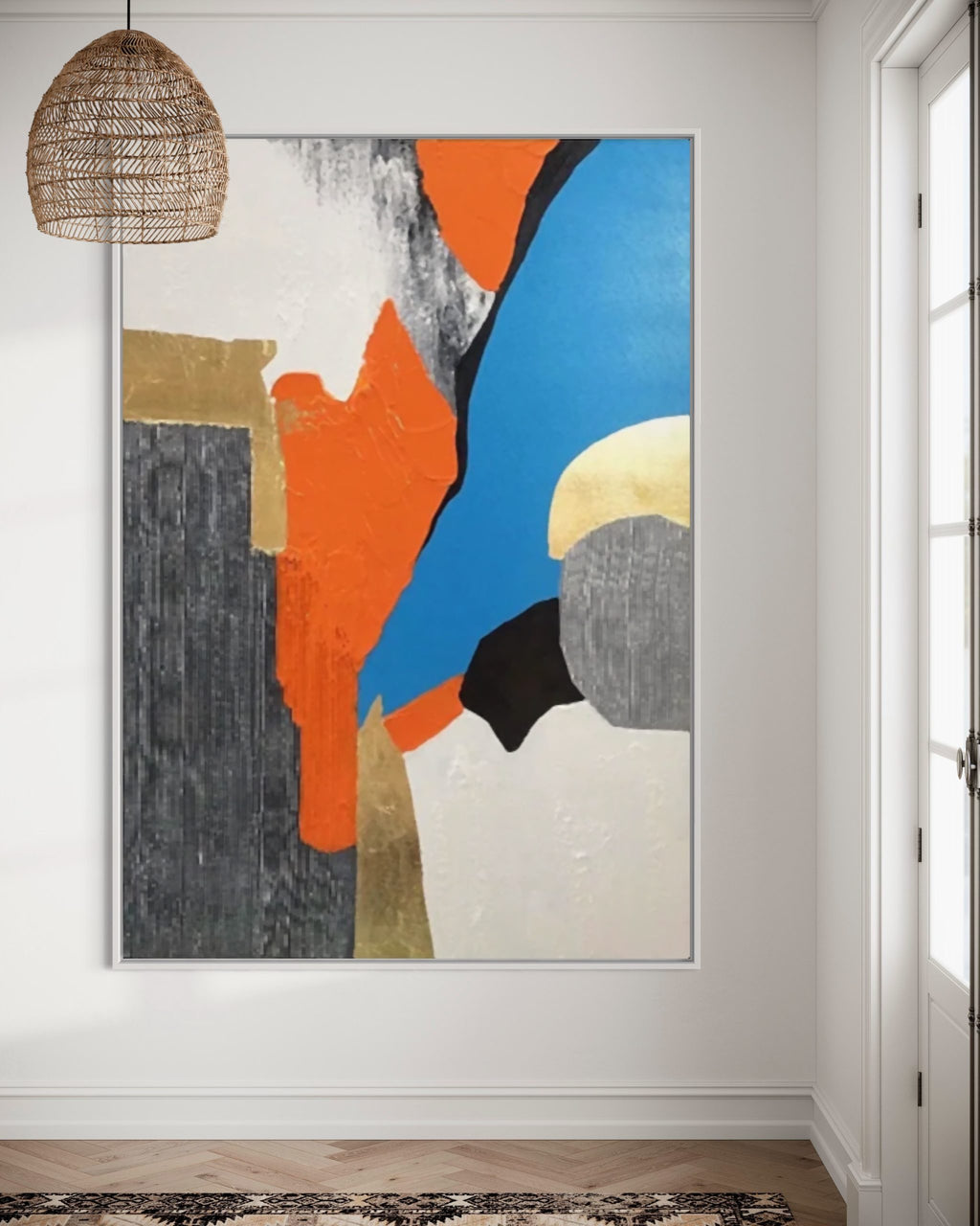 Obra de arte abstracto Aurora Mosaic óleo sobre lienzo Marte Gallery Llanogrande