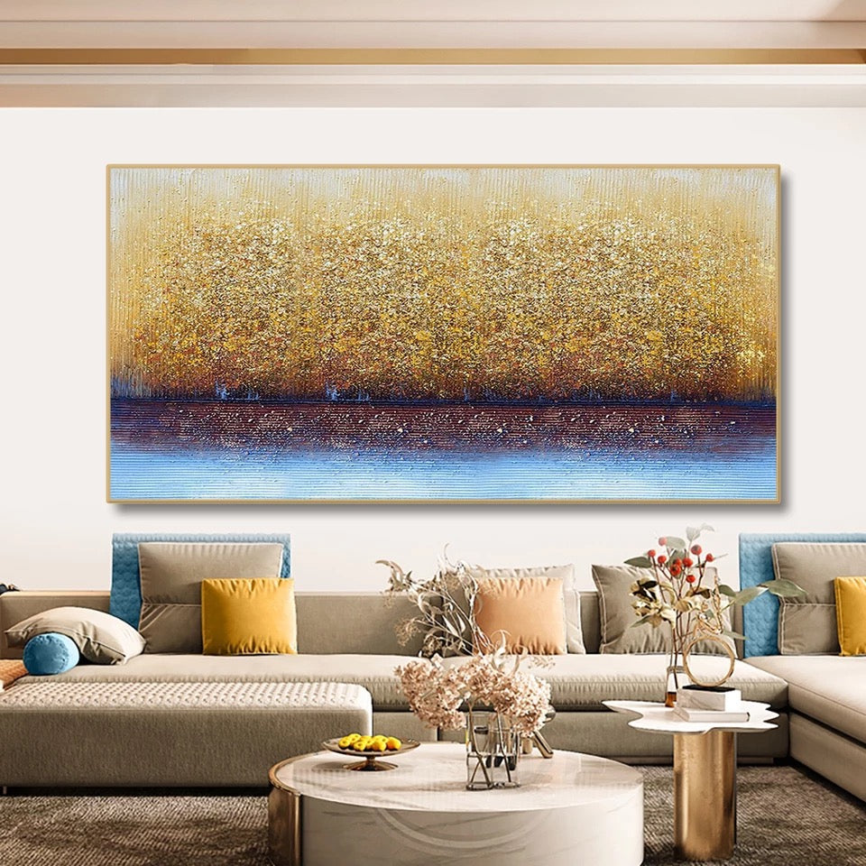Obra de arte abstracto Autumn Forest 2 óleo sobre lienzo Marte Gallery Llanogrande