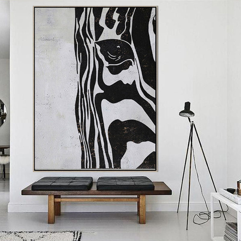 Obra de arte figurativo Black And White óleo sobre lienzo Marte Gallery Llanogrande