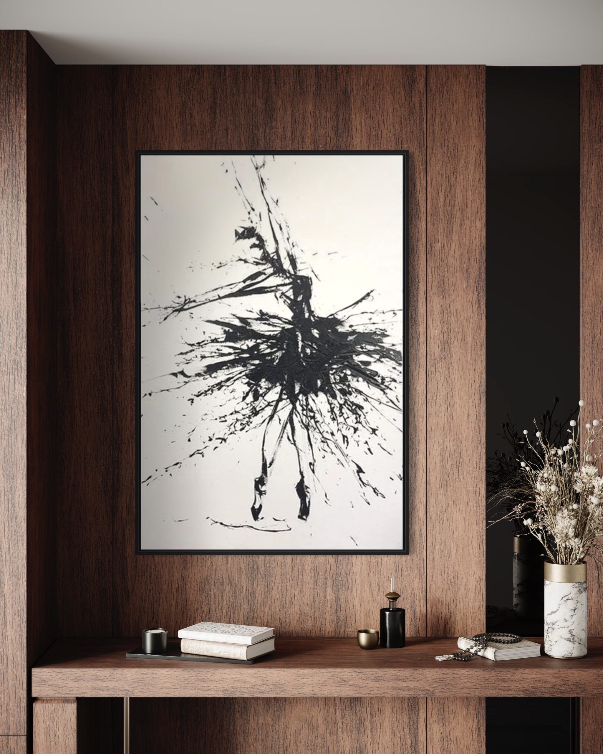 Obra de arte abstracto Ballet óleo sobre lienzo Marte Gallery Llanogrande