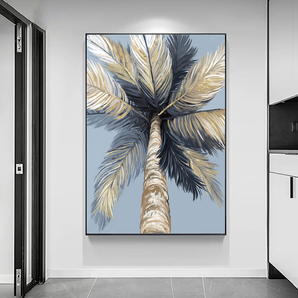 Obra de arte abstracto Blue Island óleo sobre lienzo Marte Gallery Llanogrande