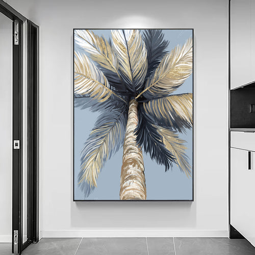 Obra de arte abstracto Blue Island óleo sobre lienzo Marte Gallery Llanogrande