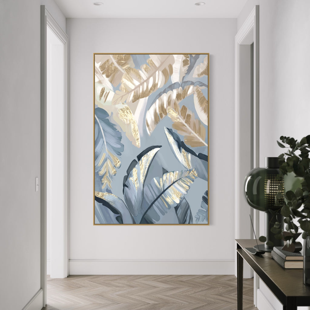 Obra de arte abstracto Blue Nature 3 óleo sobre lienzo Marte Gallery Llanogrande