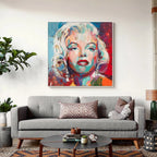 Obra de arte figurativo Colored Marilyn óleo sobre lienzo Marte Gallery Llanogrande