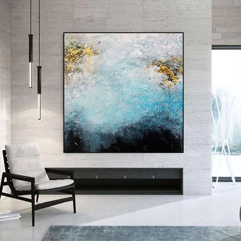 Obra de arte abstracto Coral óleo sobre lienzo Marte Gallery Llanogrande