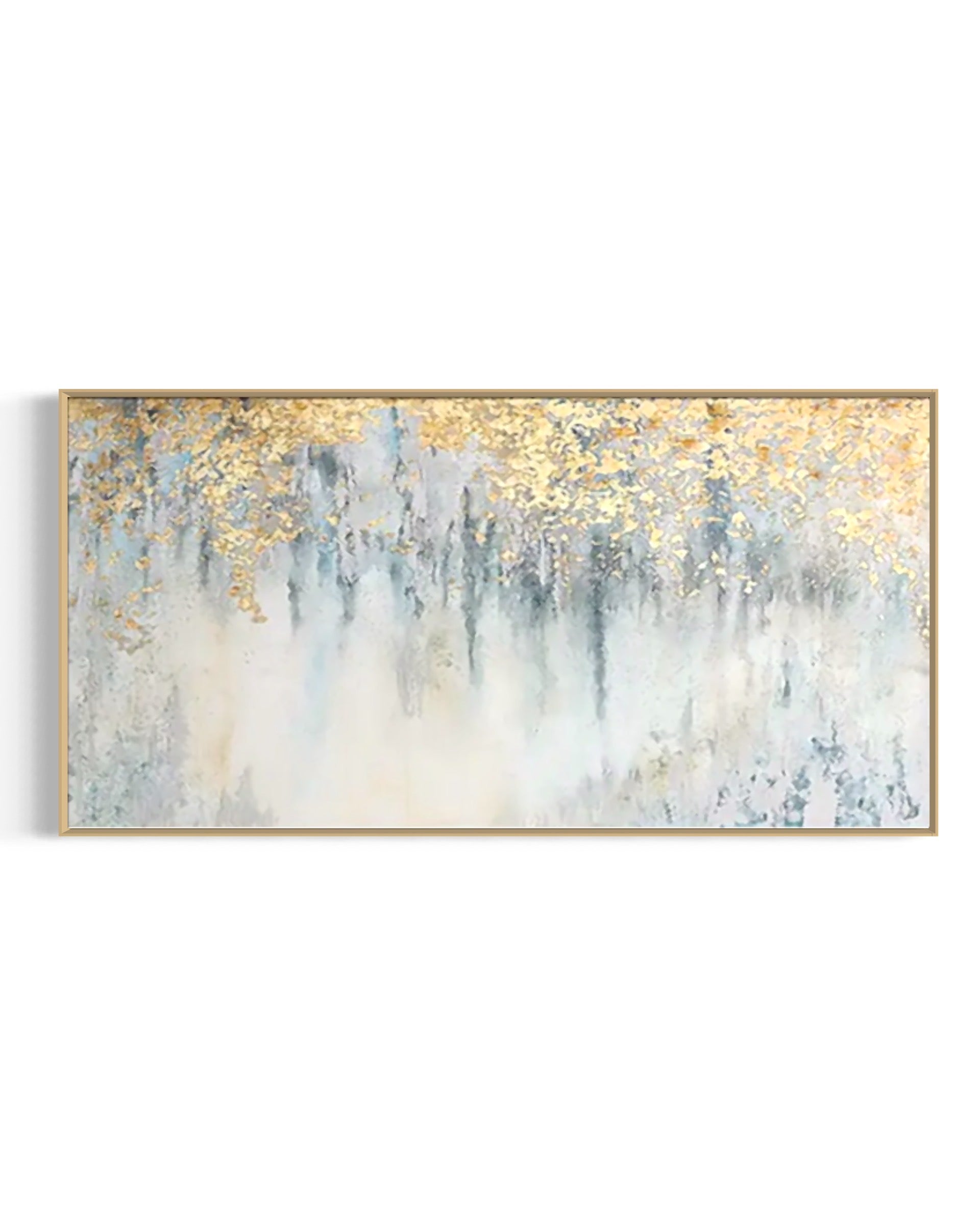 Obra de arte abstracto Dusk Cascade óleo sobre lienzo Marte Gallery Llanogrande