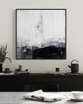 Obra de arte abstracto Shadow Peaks óleo sobre lienzo Marte Gallery Llanogrande