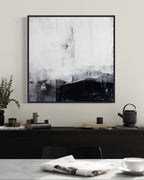 Obra de arte abstracto Shadow Peaks óleo sobre lienzo Marte Gallery Llanogrande