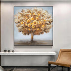 Obra de arte figurativo Golden Tree óleo sobre lienzo Marte Gallery Llanogrande
