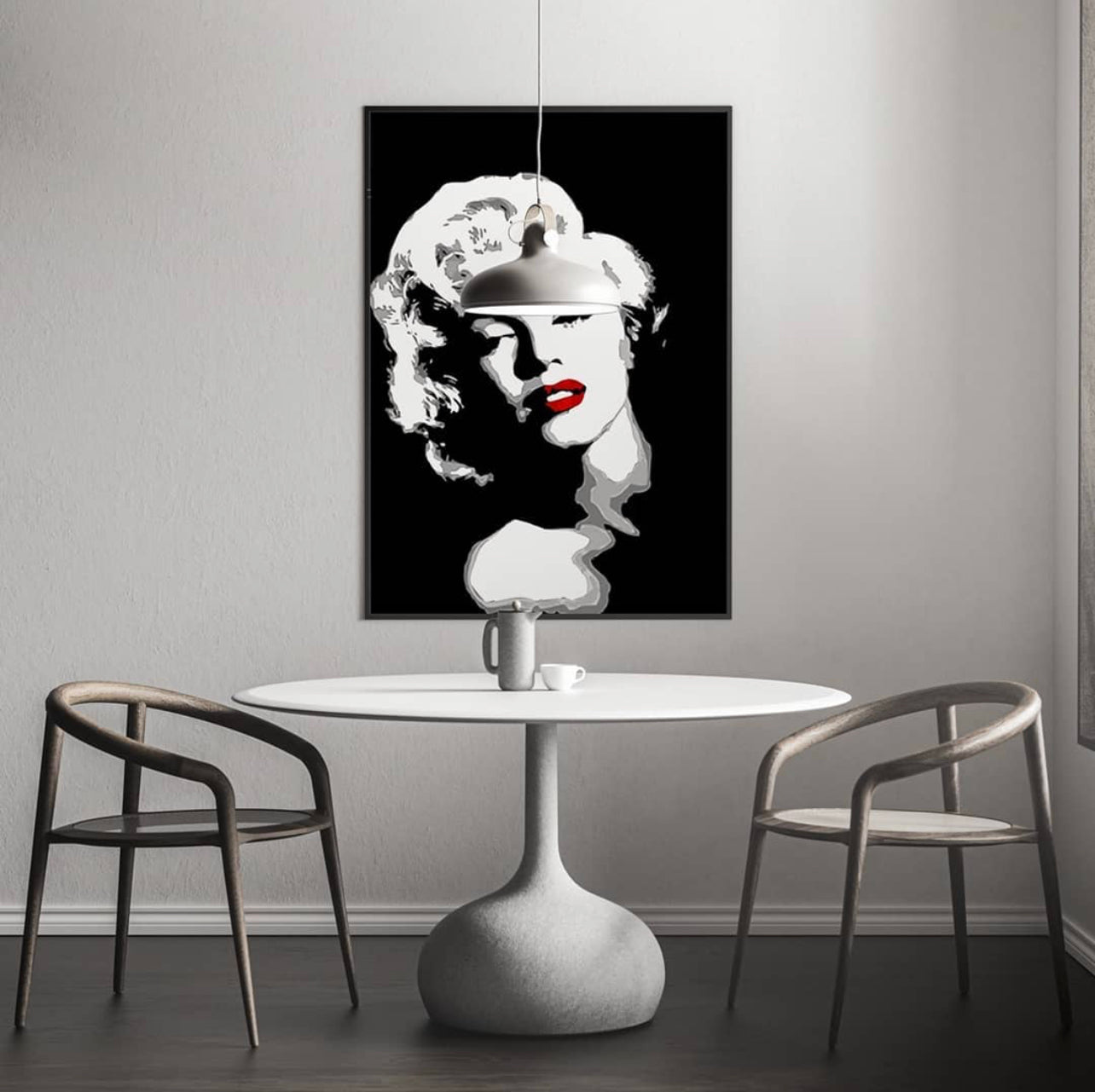 Obra de arte figurativo Marilyn Monroe óleo sobre lienzo Marte Gallery Llanogrande