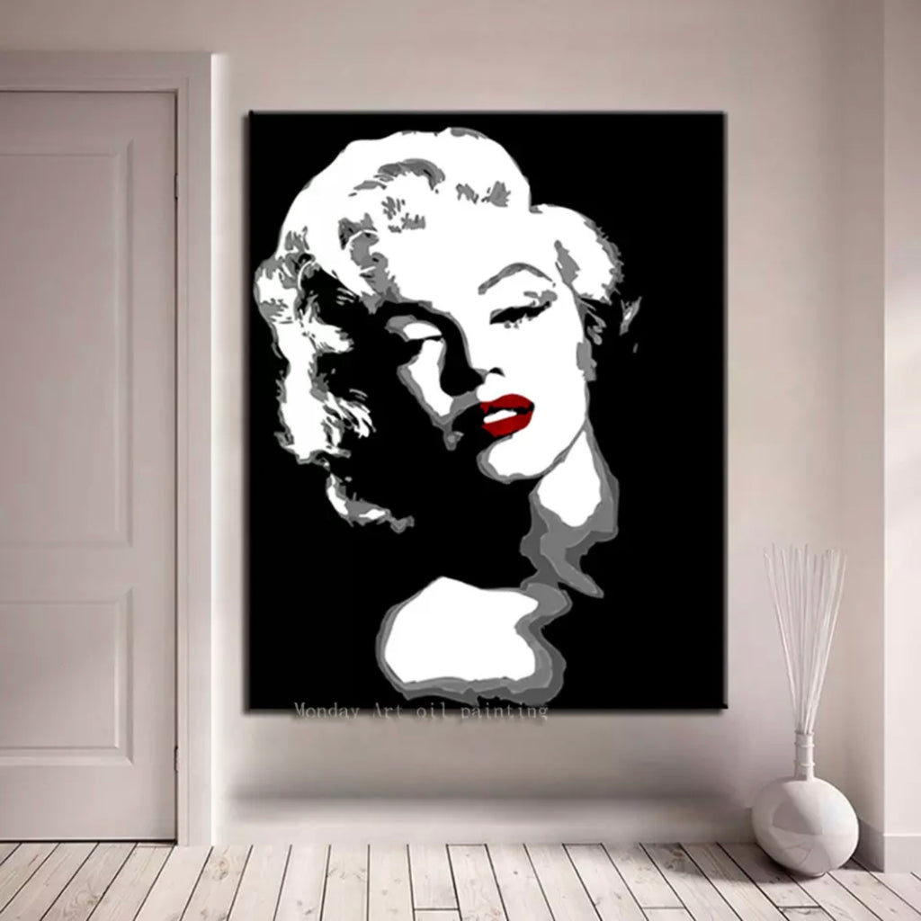 Obra de arte figurativo Marilyn Monroe óleo sobre lienzo Marte Gallery Llanogrande