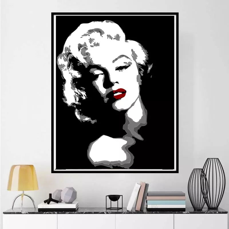 Obra de arte figurativo Marilyn Monroe óleo sobre lienzo Marte Gallery Llanogrande