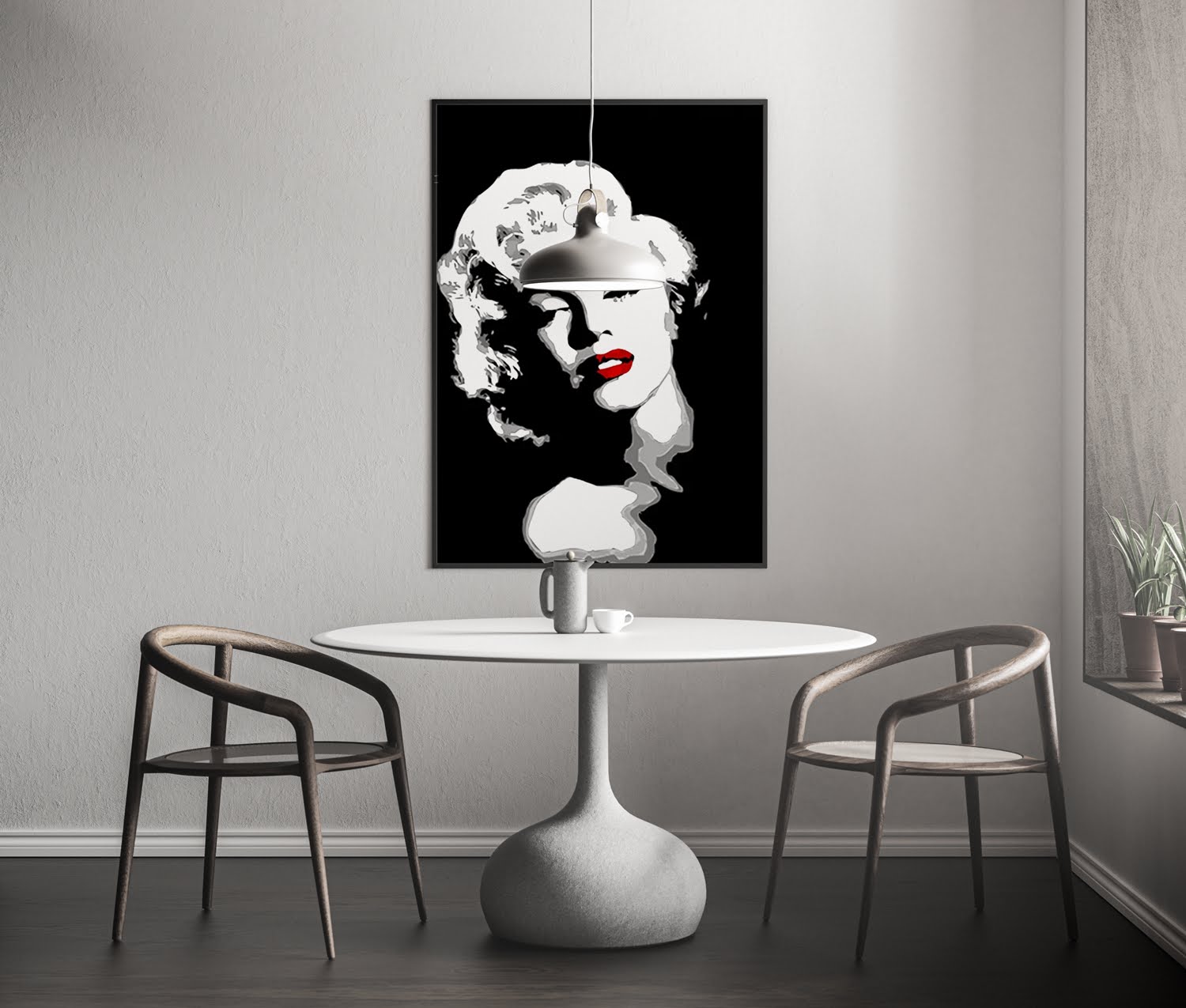 Obra de arte figurativo Marilyn Monroe óleo sobre lienzo Marte Gallery Llanogrande