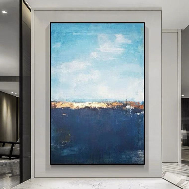 Obra de arte abstracto Deep Ocean óleo sobre lienzo Marte Gallery Llanogrande