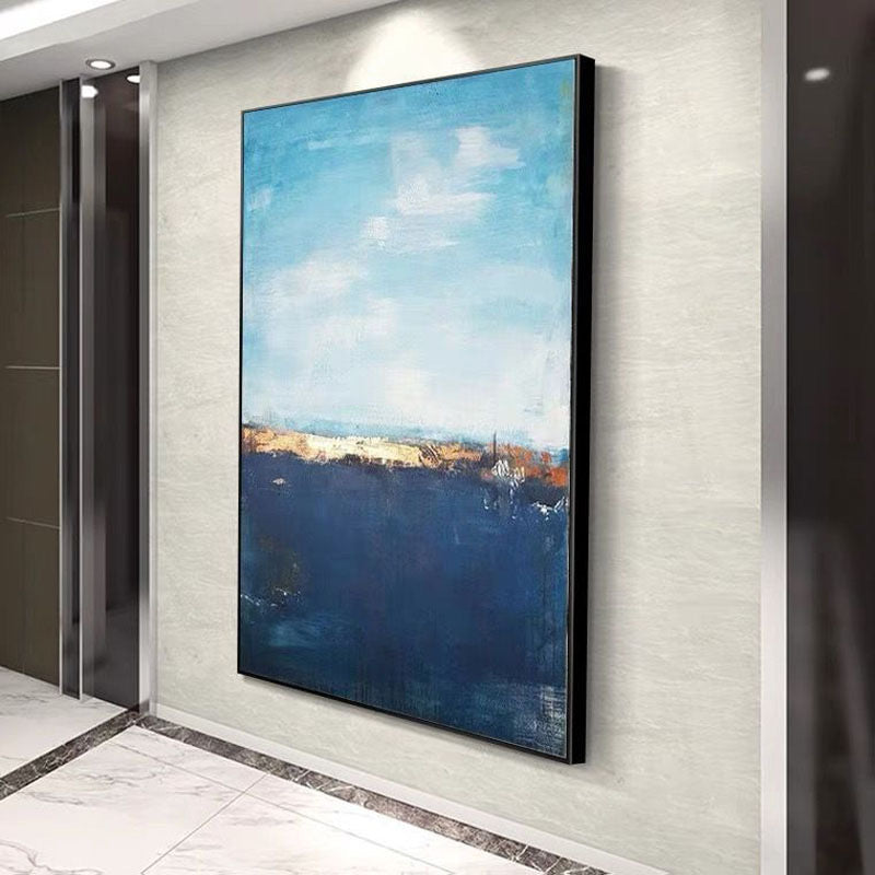 Obra de arte abstracto Deep Ocean óleo sobre lienzo Marte Gallery Llanogrande