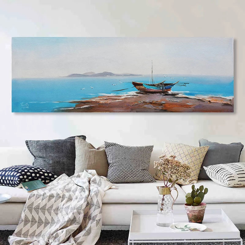 Obra de arte figurativo Island óleo sobre lienzo Marte Gallery Llanogrande