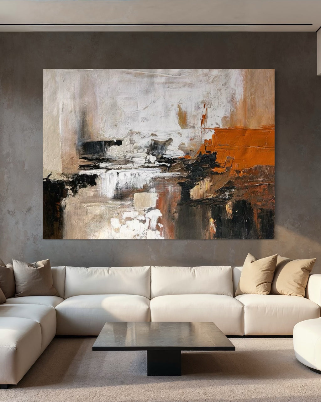 Cuadro abstracto 'Erosion' – Óleo sobre lienzo