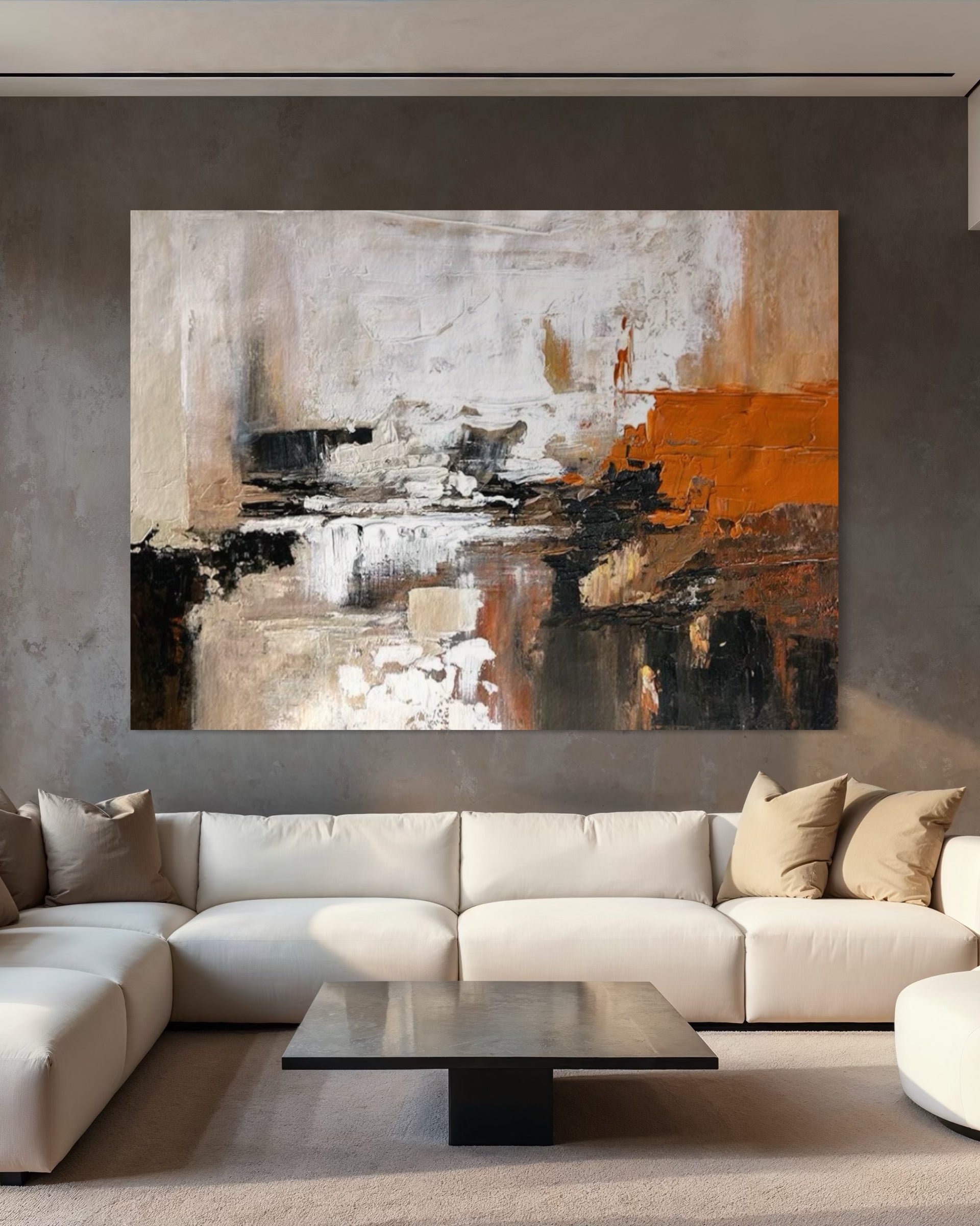 Cuadro abstracto 'Erosion' – Óleo sobre lienzo