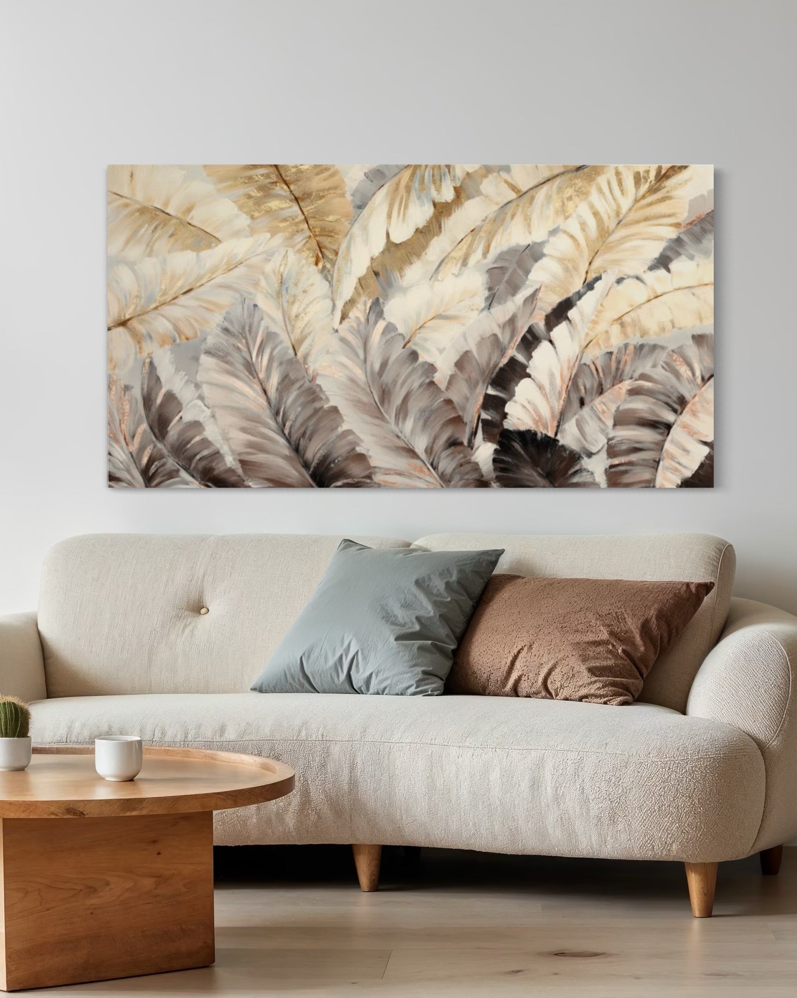 Cuadro abstracto 'Feathers' – Óleo sobre lienzo