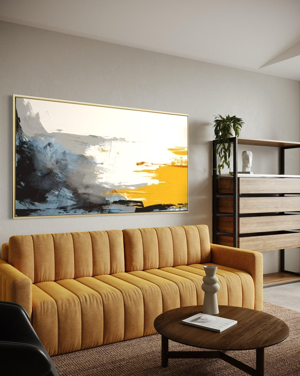 Cuadro abstracto 'Horizon' – Óleo sobre lienzo