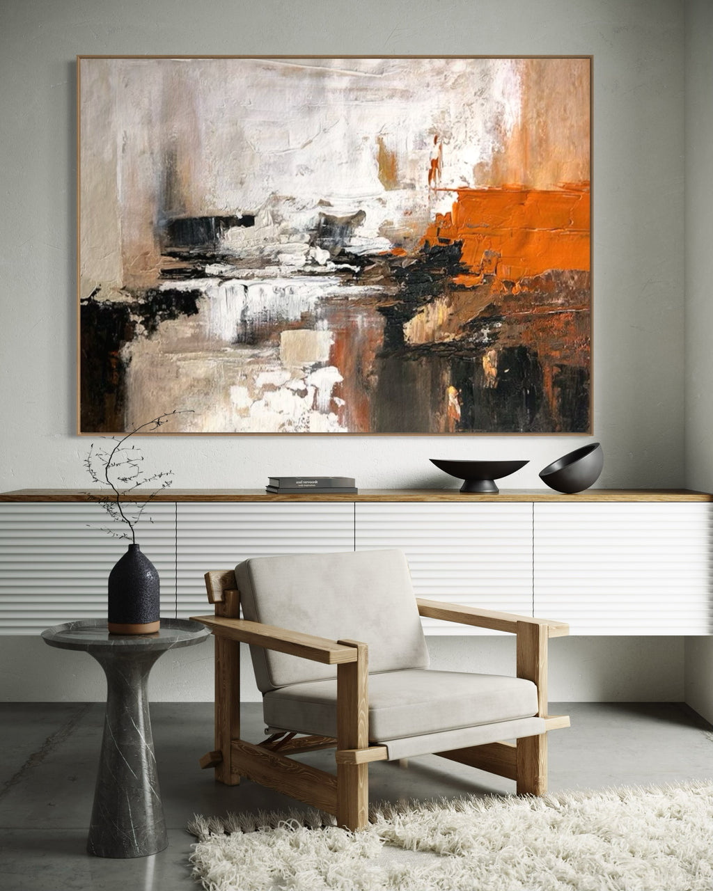 Cuadro abstracto 'Erosion' – Óleo sobre lienzo