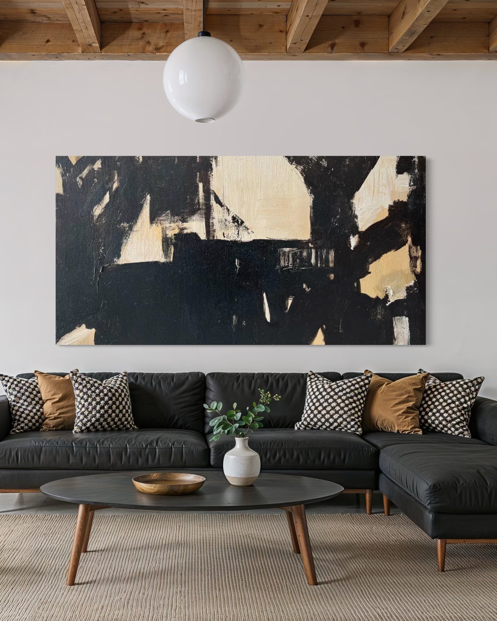 Cuadro abstracto 'Axis' – Óleo sobre lienzo moderno