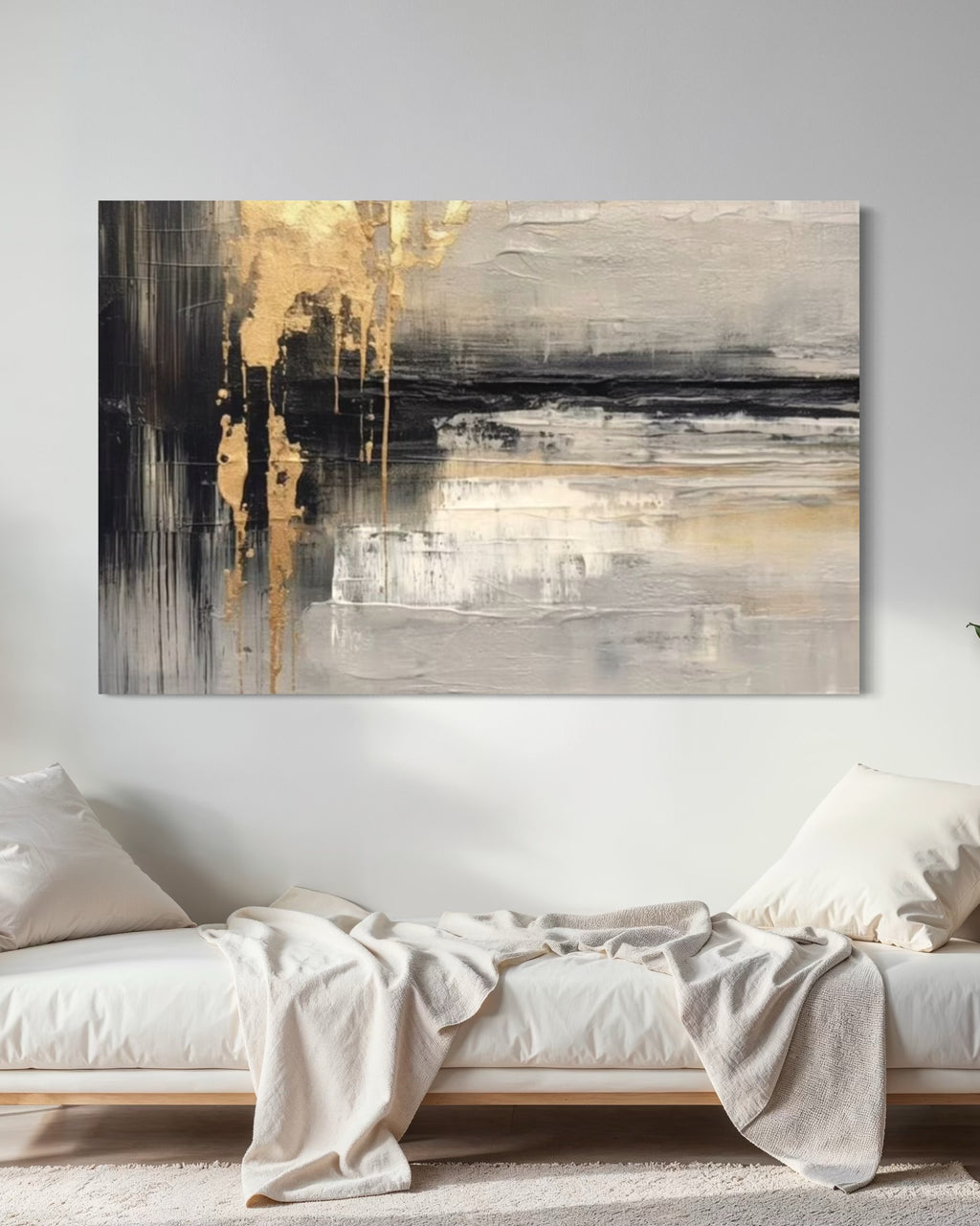 Cuadro abstracto 'Trace' – Óleo sobre lienzo