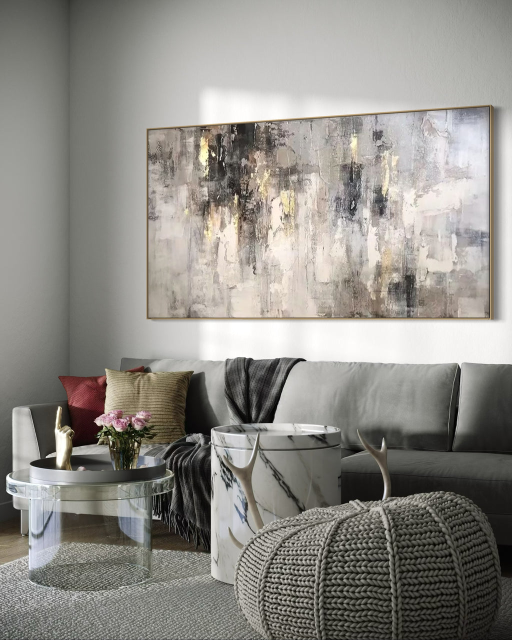 Cuadro abstracto 'Vestigios' – Óleo sobre lienzo